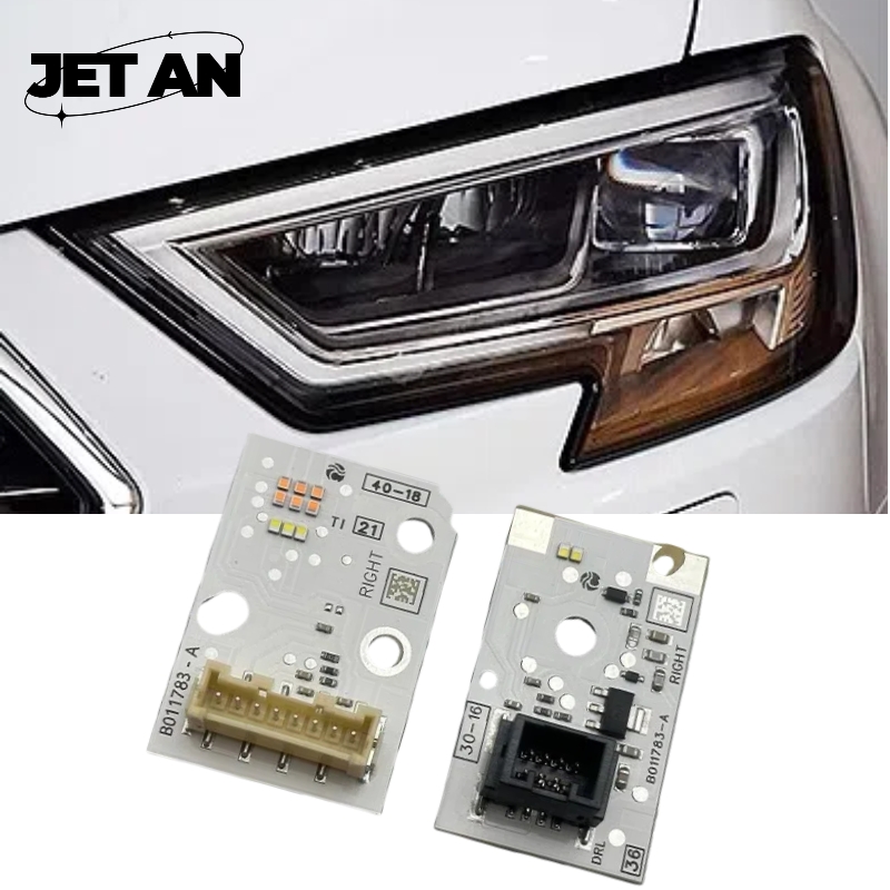 Running Headlamp Led - アウディ用LEDデイタイムランニングヘッドライト,DRLホワイトライトボード,B011783-A, B011782-A,8v0998474a,8v0998473a,新品