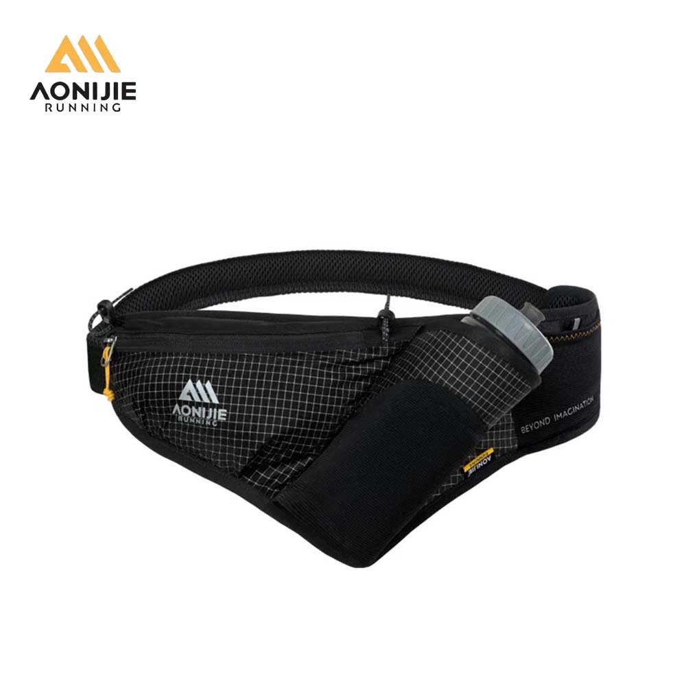 Running Gear Kit - AONIJIE FM2501 ランニングウォーターボトルウエストパックスポーツベルトハイキングマラソンクロスカントリーアウトドア携帯電話ポーチ