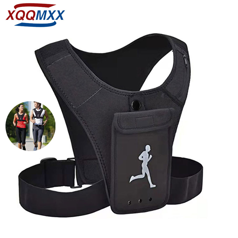 Running Gear Train - Xqqmxx-男性と女性のためのランニングベスト、電話ホルダー、携帯電話とキーポーチ、脱水ベスト、無料、トレーニングギア、軽量、1個