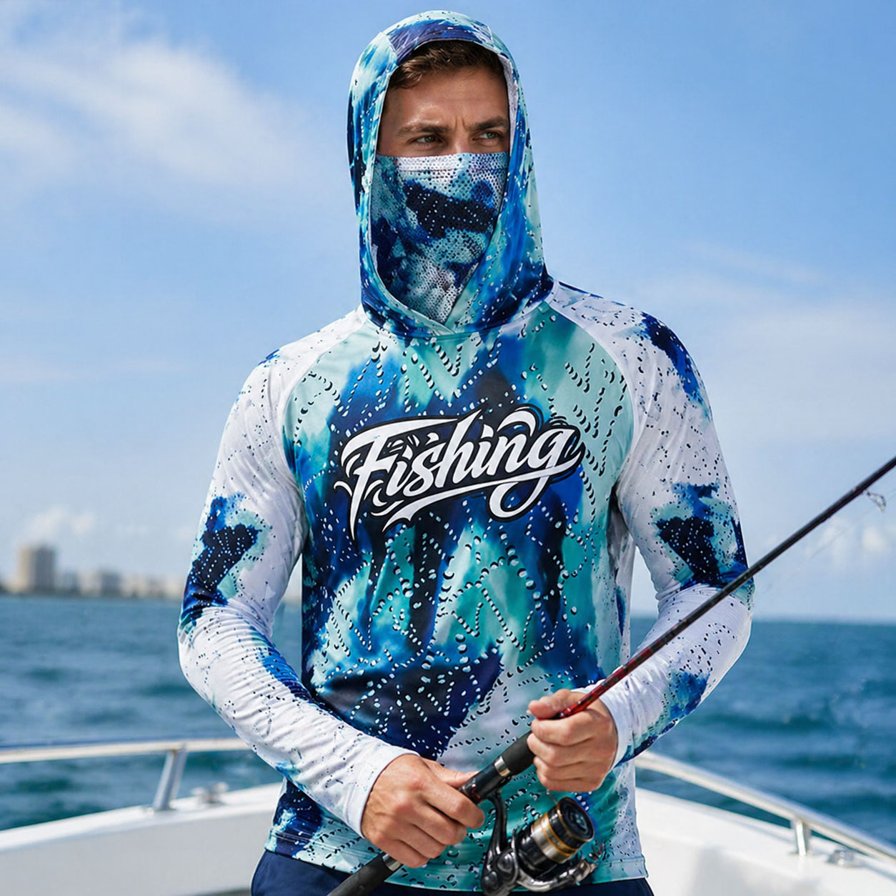 Running Gear Kit - フィッシングフード ライディングトップス ウェア UPF 50+ ランニングTシャツ