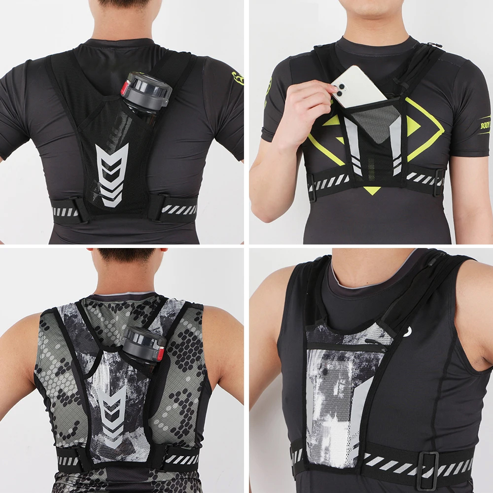 Running Gear Train - 1pc ランニングベスト電話ホルダー男性女性用、防水携帯電話 & キーポーチ、反射ハイドレーションベストトレインフリートレーニングギア