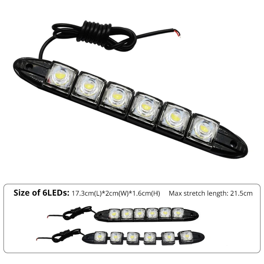 防水DRL LEDカーライト,装飾ライト,フレキシブル,デイ - Running Headlamp Led のレビューと価格