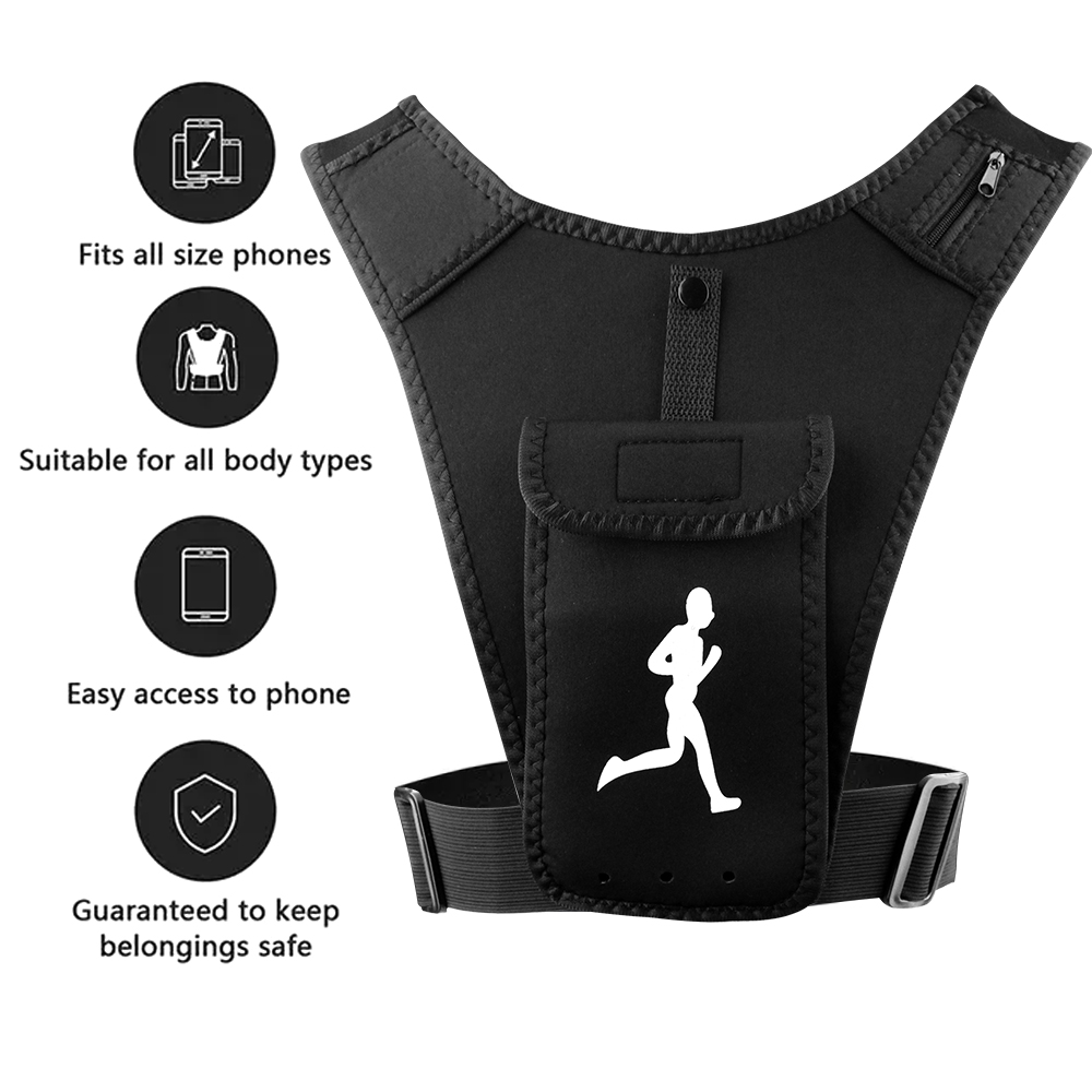 調節可能なランニングベスト電話ホルダー、男性、女性用、携帯電 - Running Gear Train のレビューと価格