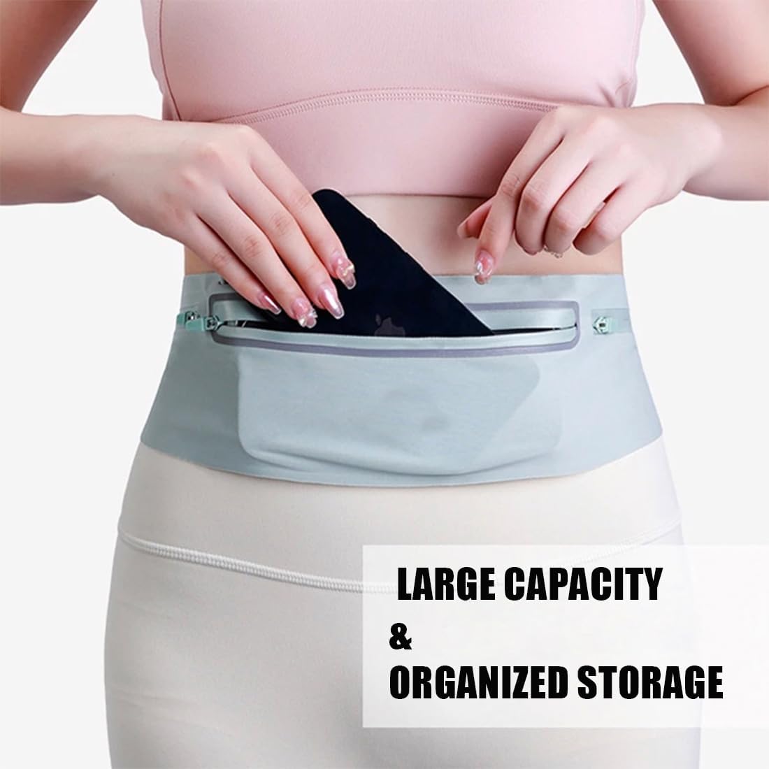 3ポケット反射ランニングベルトマラソンウエストバッグ超薄型防 - Running Gear Belt のレビューと価格