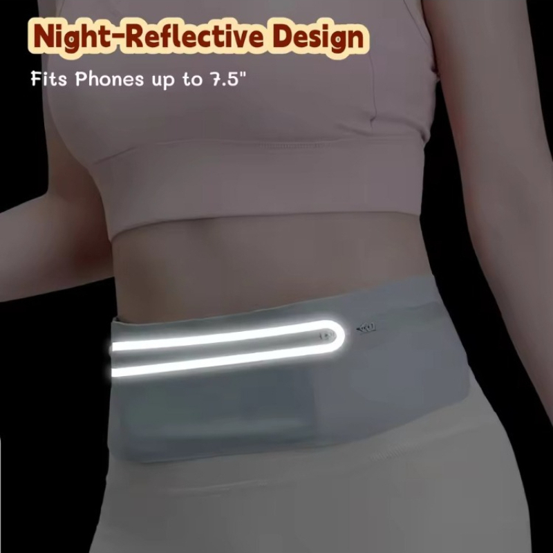 3ポケット反射ランニングベルトマラソンウエストバッグ超薄型防 - Running Gear Belt のレビューと価格