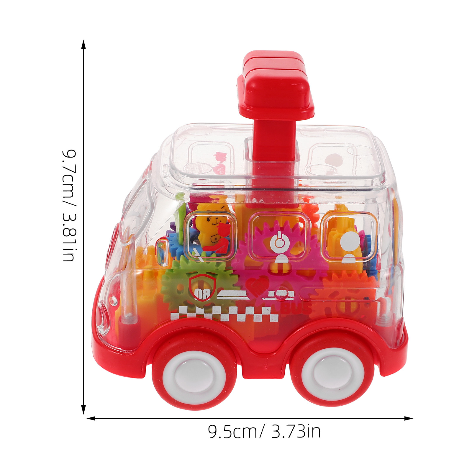 2個セット 子供用ギアカー 透明デザイン 慣性摩擦動力車 幼 - Running Gear Design のレビューと価格