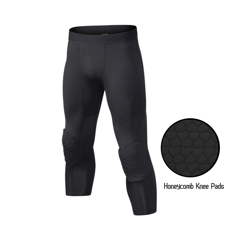 ニーパッド付きメンズバスケットボールパンツ,パッド入りコンプ - Running Gear Autumn のレビューと価格
