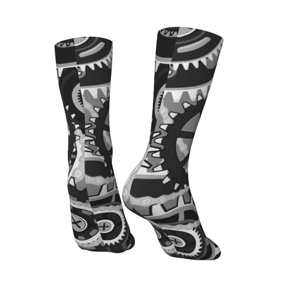 ギアヴィンテージホイールストッキング男性プリント工業デザイン - Running Gear Design のレビューと価格