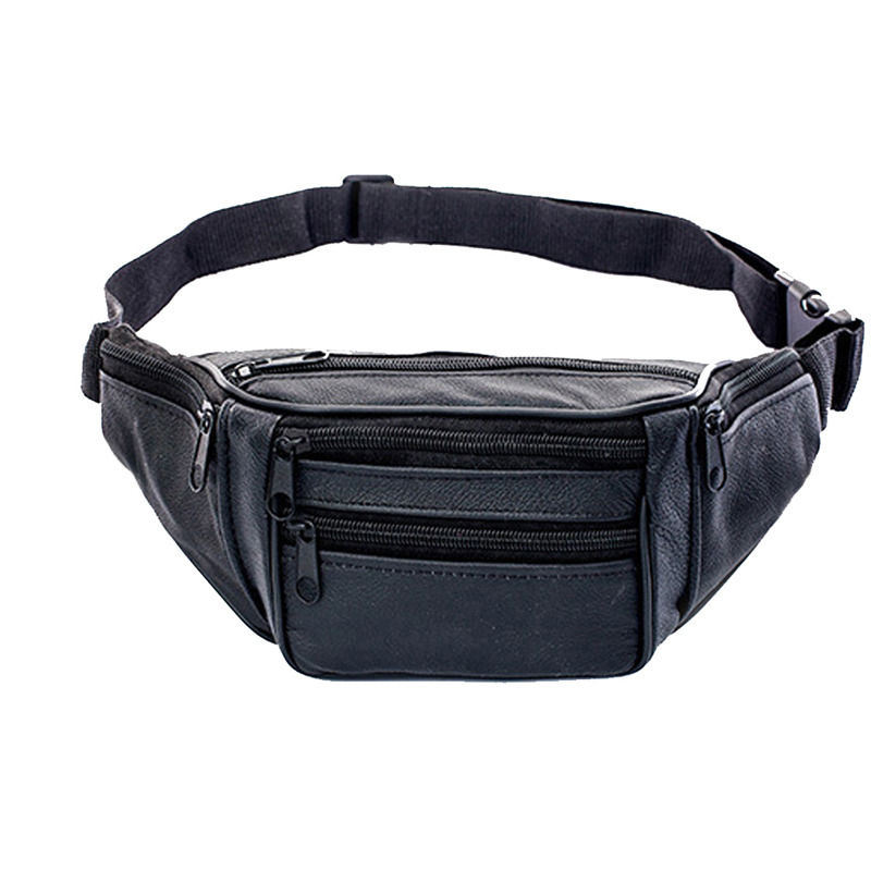 レザーメンズウエストチェストバッグ薄型アウトドアスポーツポー - Running Gear Belt のレビューと価格